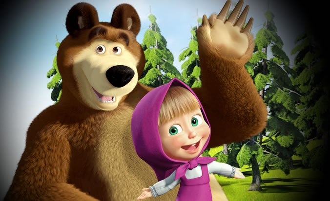 Wallpaper Animasi Bergerak Masha And The Bear  Holidays OO